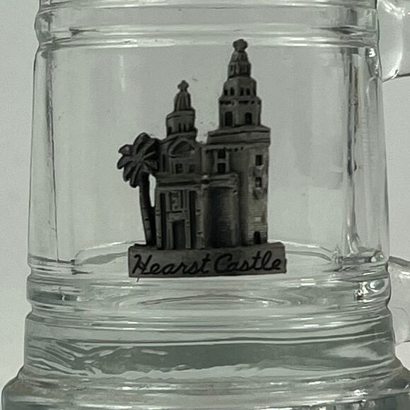 Hearst Castle San Simeon CA Miniature Novelty Mug Cup Travel Souvenir Vtg Glass - Picture 7 of 9